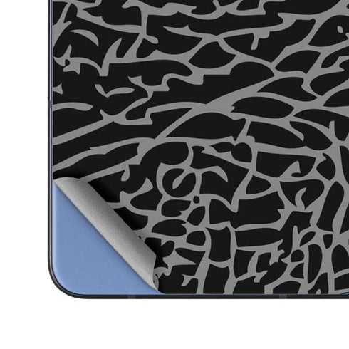 Elephant Print Black Galaxy Z Fold5 5G Skin